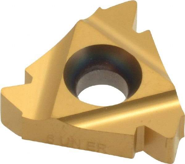Hertel - 22ER External Right Hand 6 UN Laydown Threading Insert - Grade HG330TR, TiC/TiN Coated Carbide - Eagle Tool & Supply