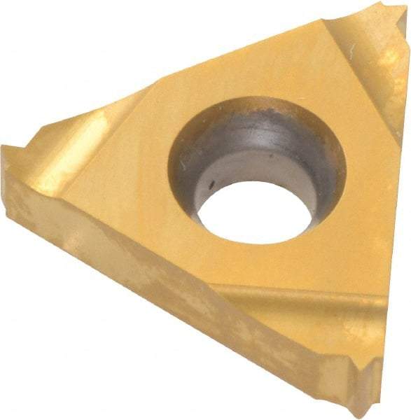 Hertel - 16ER External Right Hand 27 NPTF Laydown Threading Insert - Grade HG630TR, TiC/TiN Coated Carbide - Eagle Tool & Supply
