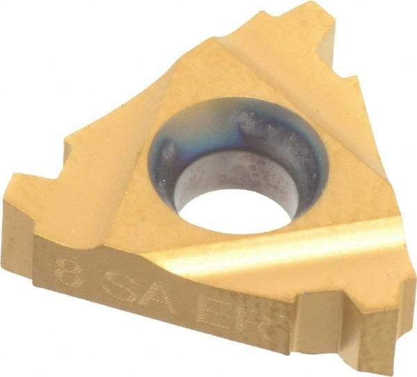 Hertel - 16ER External Right Hand 8 Stub Acme Laydown Threading Insert - Grade HG630TR, TiC/TiN Coated Carbide - Eagle Tool & Supply