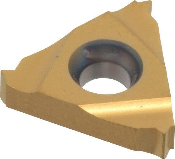 Hertel - 16ER External Right Hand 18 UN Laydown Threading Insert - Grade HG630TR, TiC/TiN Coated Carbide - Eagle Tool & Supply