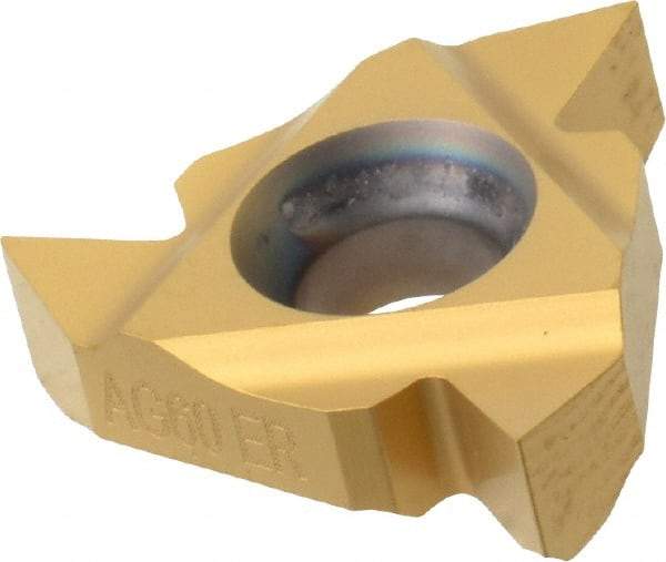 Hertel - 16ER External Right Hand 48-8 Partial Profile 60° Laydown Threading Insert - Grade HG630TR, TiC/TiN Coated Carbide - Eagle Tool & Supply