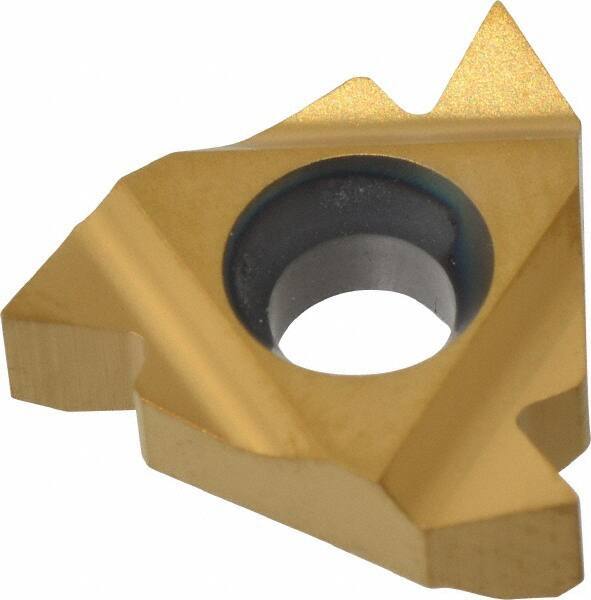 Hertel - 16IR Internal Right Hand 14-8 Partial Profile 60° Laydown Threading Insert - Grade HG330TR, TiC/TiN Coated Carbide - Eagle Tool & Supply