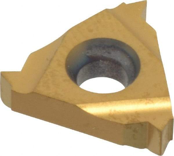 Hertel - 16ER External Right Hand 14 NPT Laydown Threading Insert - Grade HG630TR, TiC/TiN Coated Carbide - Eagle Tool & Supply