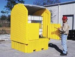 UltraTech - IBC Storage Lockers Type: Tote Sump w/Hard Top & Drain Number of Totes: 1 - Eagle Tool & Supply