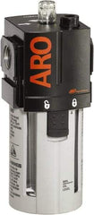 ARO/Ingersoll-Rand - 3/8" NPT, 150 Max psi Standard Modular Lubricator - Polycarbonate Bowl, Aluminum Body, 85 CFM, 125°F Max Temp, 2.76 Long x 2.87" Wide x 7.087" High - Eagle Tool & Supply
