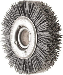 Osborn - 3" OD, 5/8" Arbor Hole, Nylon Wheel Brush - 7/8" Face Width, 5/8" Trim Length, 20,000 RPM - Eagle Tool & Supply