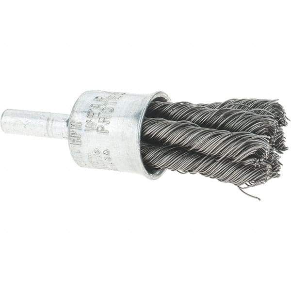 Osborn - 1/2" Brush Diam, Knotted, End Brush - 22,000 Max RPM - Eagle Tool & Supply