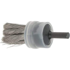 Osborn - 3/4" Brush Diam, Knotted, End Brush - 1/4" Diam Shank, 20,000 Max RPM - Eagle Tool & Supply