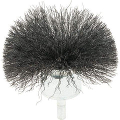 Osborn - 3" Brush Diam, Crimped, End Brush - 1/4" Diam Shank, 15,000 Max RPM - Eagle Tool & Supply
