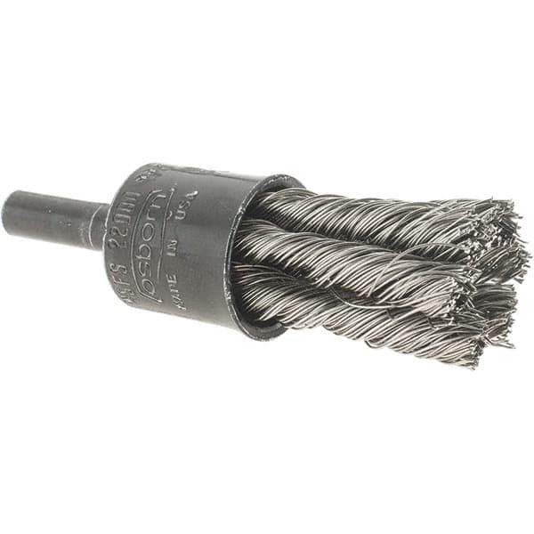 Osborn - 1/2" Brush Diam, Knotted, End Brush - 22,000 Max RPM - Eagle Tool & Supply