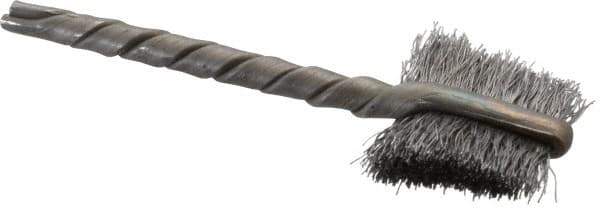Osborn - 5/8" Diam Flat Steel Tube Brush - 0.005" Filament Diam, 5/8" Brush Length, 2-1/4" OAL, 1/8" Diam Shank - Eagle Tool & Supply