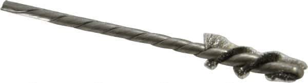 Osborn - 1/4" Diam Helical Stainless Steel Tube Brush - 0.005" Filament Diam, 1" Brush Length, 3-1/2" OAL, 1/8" Diam Shank - Eagle Tool & Supply