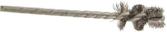 Osborn - 1/2" Diam Helical Stainless Steel Tube Brush - 0.008" Filament Diam, 1" Brush Length, 3-1/2" OAL, 1/8" Diam Shank - Eagle Tool & Supply