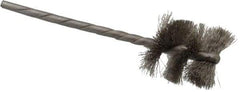 Osborn - 7/8" Diam Helical Stainless Steel Tube Brush - 0.005" Filament Diam, 1" Brush Length, 3-1/2" OAL, 1/8" Diam Shank - Eagle Tool & Supply
