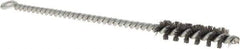 Osborn - 1/2" Diam Helical Steel Tube Brush - Single Spiral, 0.006" Filament Diam, 2" Brush Length, 8" OAL, 0.221" Diam Shank - Eagle Tool & Supply
