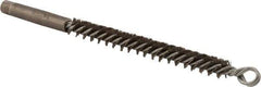 Osborn - 1/2" Diam Helical Steel Tube Brush - Double Spiral, 0.01" Filament Diam, 4-1/2" Brush Length - Eagle Tool & Supply