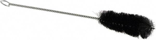 Osborn - 2" Diam Helical Nylon Tube Brush - 0.01" Filament Diam, 5" Brush Length, 15-1/2" OAL, 1/4" Diam Shank - Eagle Tool & Supply