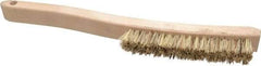 Osborn - 4 Rows x 18 Columns Palmyra/Tampico Plater's Brush - 6" Brush Length, 13-1/4" OAL, 1" Trim Length, Wood Curved Handle - Eagle Tool & Supply