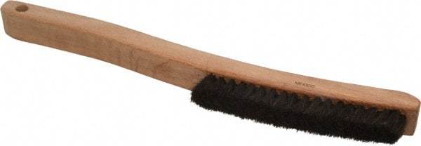 Osborn - 4 Rows x 18 Columns Hair Plater's Brush - 6" Brush Length, 13-1/4" OAL, 3/4" Trim Length, Wood Curved Handle - Eagle Tool & Supply