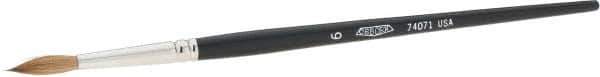 Osborn - #6 Sable Artist's Paint Brush - 5/32" Wide, 3/4" Bristle Length, 5-3/4" Wood Handle - Eagle Tool & Supply