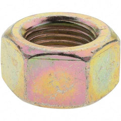 Value Collection - 5/8-18 UNF Steel Right Hand Hex Nut - 15/16" Across Flats, 35/64" High, Zinc Yellow Dichromate Finish - Eagle Tool & Supply