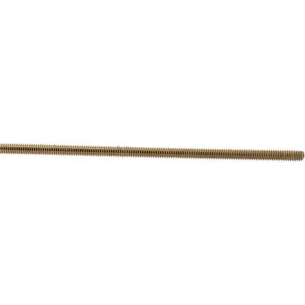 Value Collection - 1/4-20 UNC (Coarse), 3' Long, Low Carbon Steel Threaded Rod - Yellow Zinc-Plated Finish, Right Hand Thread - Eagle Tool & Supply