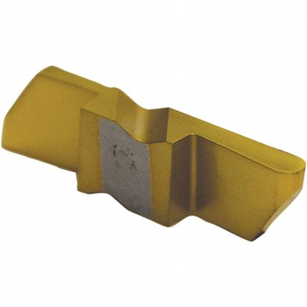 Tool-Flo - 3094FLRT Grade GP50C, 4.8mm Cutting Width Carbide Grooving Insert - 7/16" Max Depth of Cut, Left Hand, 3/32" Corner Radius, TiN Finish - Eagle Tool & Supply