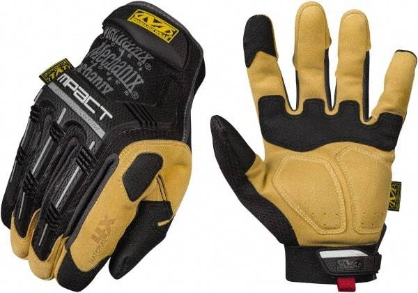 Mechanix Wear - Size L (10) Synthetic Leather/TPR/PORON XRD General Protection Work Gloves - For General Purpose, Uncoated, Hook & Loop Cuff, Full Fingered, Black, Paired - Eagle Tool & Supply