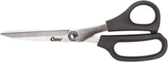 Clauss - 6" LOC, 9" OAL Stainless Steel Bent Trimmers - Plastic Offset Handle, For Paper, Fabric - Eagle Tool & Supply
