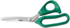 Clauss - 6" LOC, 9" OAL Stainless Steel Bent Shears - Plastic Offset Handle, For Paper, Fabric - Eagle Tool & Supply