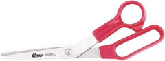 Clauss - 5" LOC, 8-1/2" OAL Stainless Steel Bent Shears - Plastic Offset Handle, For Paper, Fabric - Eagle Tool & Supply