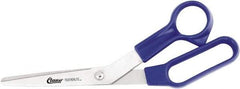 Clauss - 5" LOC, 8-1/2" OAL Stainless Steel Bent Shears - Plastic Offset Handle, For Paper, Fabric - Eagle Tool & Supply