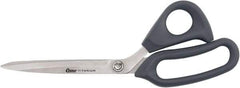 Clauss - 7" LOC, 10" OAL Titanium Shears - Flexible Plastic Bent Handle, For Paper, Fabric - Eagle Tool & Supply