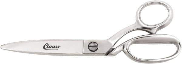 Clauss - 6" LOC, 12-1/2" OAL Steel Dubbed Trimmers - Steel Bent Handle, For Paper, Fabric - Eagle Tool & Supply