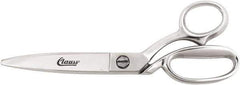 Clauss - 6" LOC, 12-1/2" OAL Steel Dubbed Trimmers - Steel Bent Handle, For Paper, Fabric - Eagle Tool & Supply