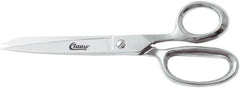 Clauss - 5" LOC, 8-1/4" OAL Straight Shears - Steel Straight Handle, For Paper, Fabric - Eagle Tool & Supply