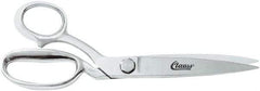 Clauss - 6" LOC, 10" OAL Trimmers - Left Hand, Steel Handle, For Paper, Fabric - Eagle Tool & Supply