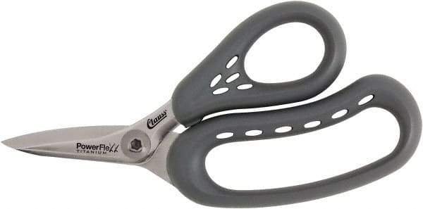 Clauss - 4" LOC, 7" OAL Titanium Shears - Plastic Handle, For Paper, Fabric - Eagle Tool & Supply