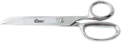 Clauss - 4" LOC, 8" OAL Straight Shears - Steel Straight Handle, For Paper, Fabric - Eagle Tool & Supply