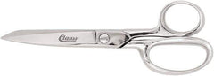 Clauss - 5" LOC, 8" OAL Straight Trimmers - Steel Straight Handle, For Paper, Fabric - Eagle Tool & Supply