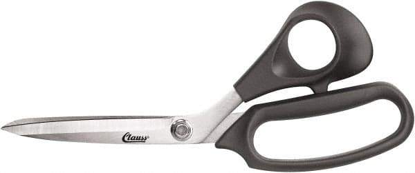 Clauss - 6" LOC, 9-1/2" OAL Stainless Steel Bent Shears - Plastic Offset Handle, For Paper, Fabric - Eagle Tool & Supply