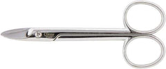 Clauss - 1" LOC, 4-9/64" OAL Straight Scissors - Steel Straight Handle, For Paper, Fabric - Eagle Tool & Supply
