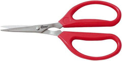 Clauss - 3" LOC, 9-1/4" OAL Stainless Steel Trimmers - Plastic Handle, For Paper, Fabric - Eagle Tool & Supply