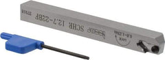 Iscar - SCH, External, Right Hand, 0.315" Max Depth of Cut, 0.02 to 0.098" Groove Width, Indexable Grooving Tool Holder - SCIR 22 Insert Compatibility, 1/2" Shank Height, 1/2" Shank Width, 4.921" OAL - Eagle Tool & Supply