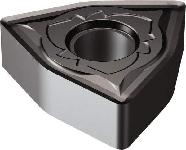 Sandvik Coromant - WNMG432 SMR Grade 1105 Carbide Turning Insert - TiAlN Finish, 80° Trigon, 1/2" Inscr Circle, 3/16" Thick, 1/32" Corner Radius - Eagle Tool & Supply