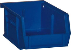 Durham - 5-7/16" Deep, Blue Plastic Hang and Stack Bins - 3" High x 4-3/16" Wide x 5-7/16" Long - Eagle Tool & Supply