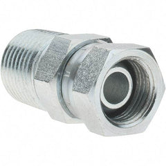 Value Collection - Steel Industrial Pipe Straight Swivel Adapter - FNPSM x MNPTF - Eagle Tool & Supply