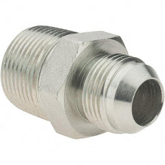 Value Collection - 3/4" Tube OD, 37° Steel Flared Tube Male Connector - 1-11-1/2 NPTF, Flare x MNPTF Ends - Eagle Tool & Supply