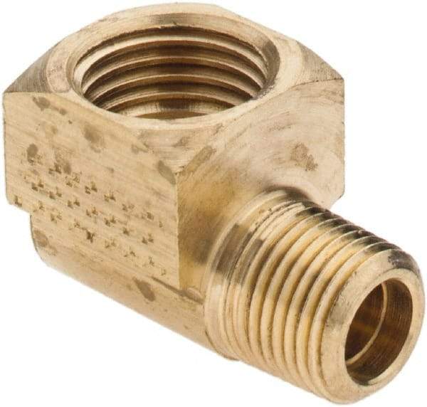 Parker - 5/16" Tube OD, Metal Flared Tube Inverted Male Elbow - 1/8-27 NPTF - Eagle Tool & Supply