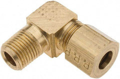 Parker - 1/4" OD, Brass Male Elbow - 300 Max Working psi, - Eagle Tool & Supply